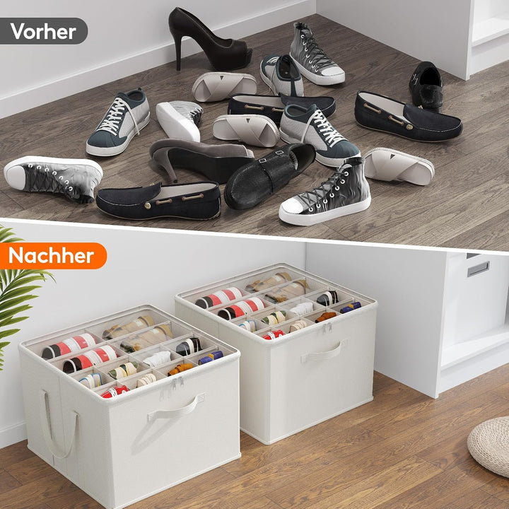 Lifewit Schuhorganizer 2er Set für 16-32 Paar, Grosser Schuhschran für Closet mit Unterteilungen und