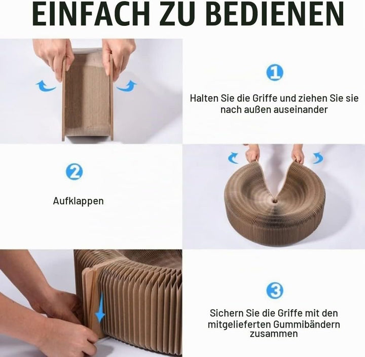 Wellpapier Kratzbaum, Kratzbrett Faltbare Katze Kratzer Wellpappe Katzenspielzeug Katzenbett Interak
