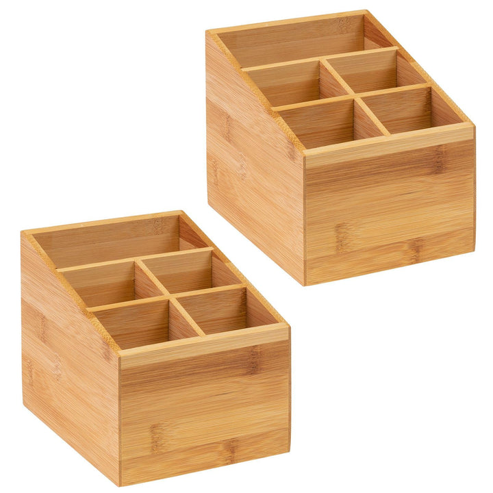 Westmark Küchen-Organizer/Tischbutler, 2 Stück, Je 5 Fächer, Masse: Je 13 X 13,5 X 16 cm, Bambus, Ta