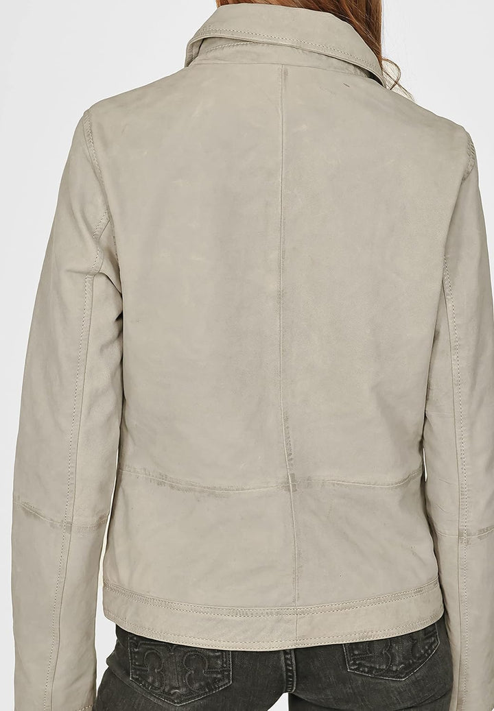MAZE Damen Lederjacke 4202117 XL stone, XL stone