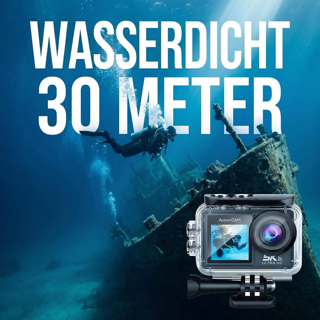 Senzo Action Cam 5K - 50MP - 60FPS - WiFi - Unterwasserkamera - 30M - Digitalkamera - Videokamera -