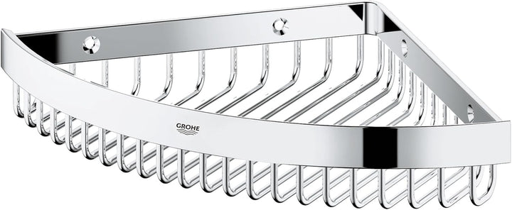 GROHE Selection Cube Bad-Accessoires - Ablagekorb (Material: Metall) chrom, 40809000 Eckablage Korb,