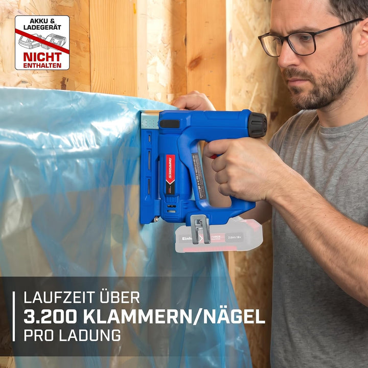 Ampforce18V 2-in-1 Tacker Für Einhell Akku, Ohne Akku, Typ 53/47
