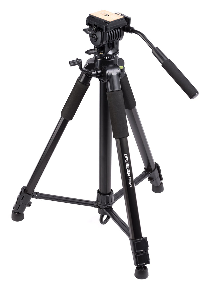 Bresser TR-688V Videostativ mit 2-Wege-Neiger schwarz