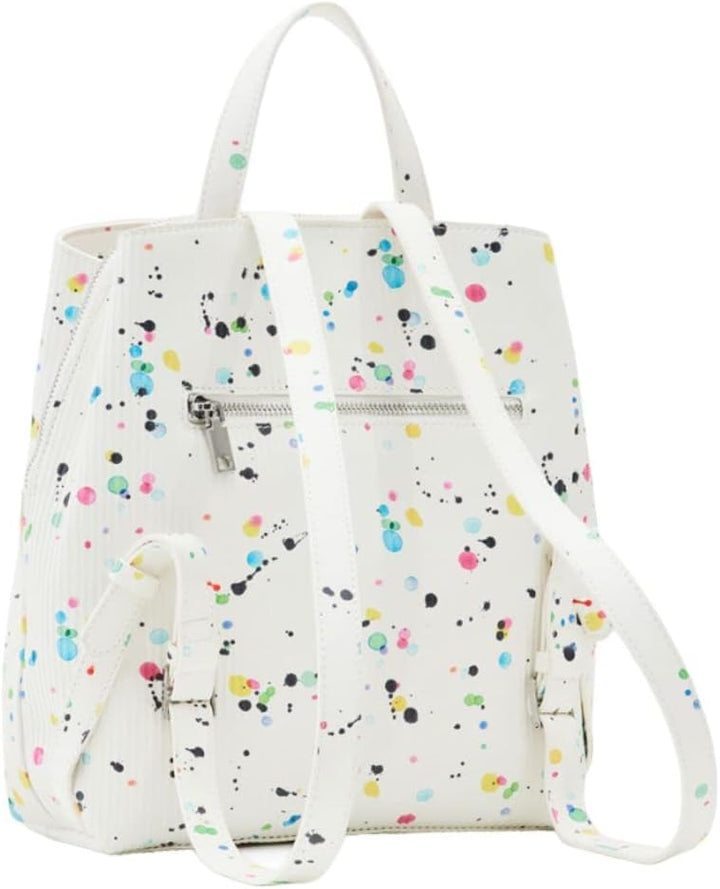 Desigual Damen Back_neon Art_sumy BACK NEON ART SUMY MINI 1001 RAW, Weiss, Einheitsgrösse EU