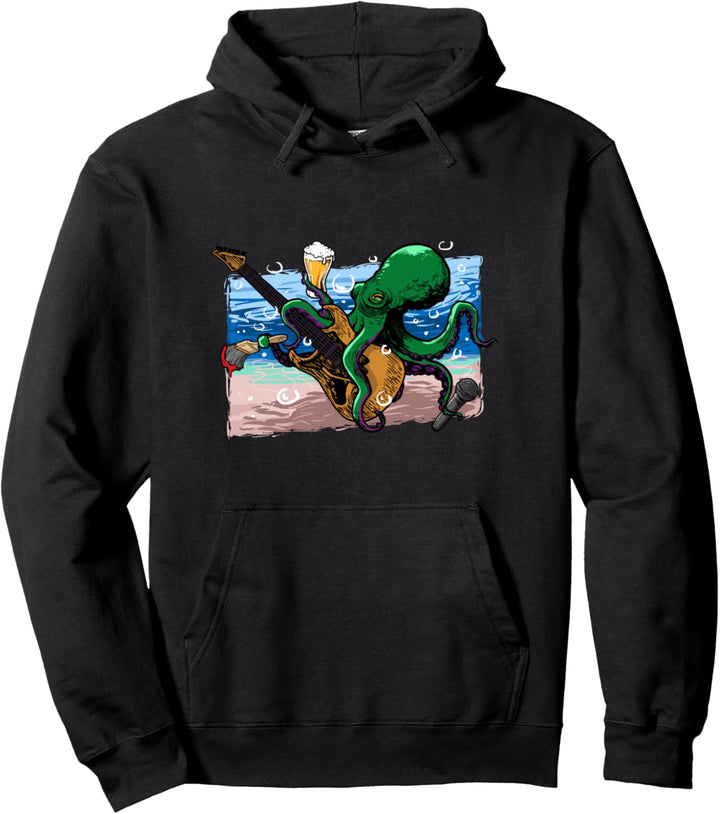 Lustiges Octopus-Band-Geschenk für einen Musiker Pullover Hoodie