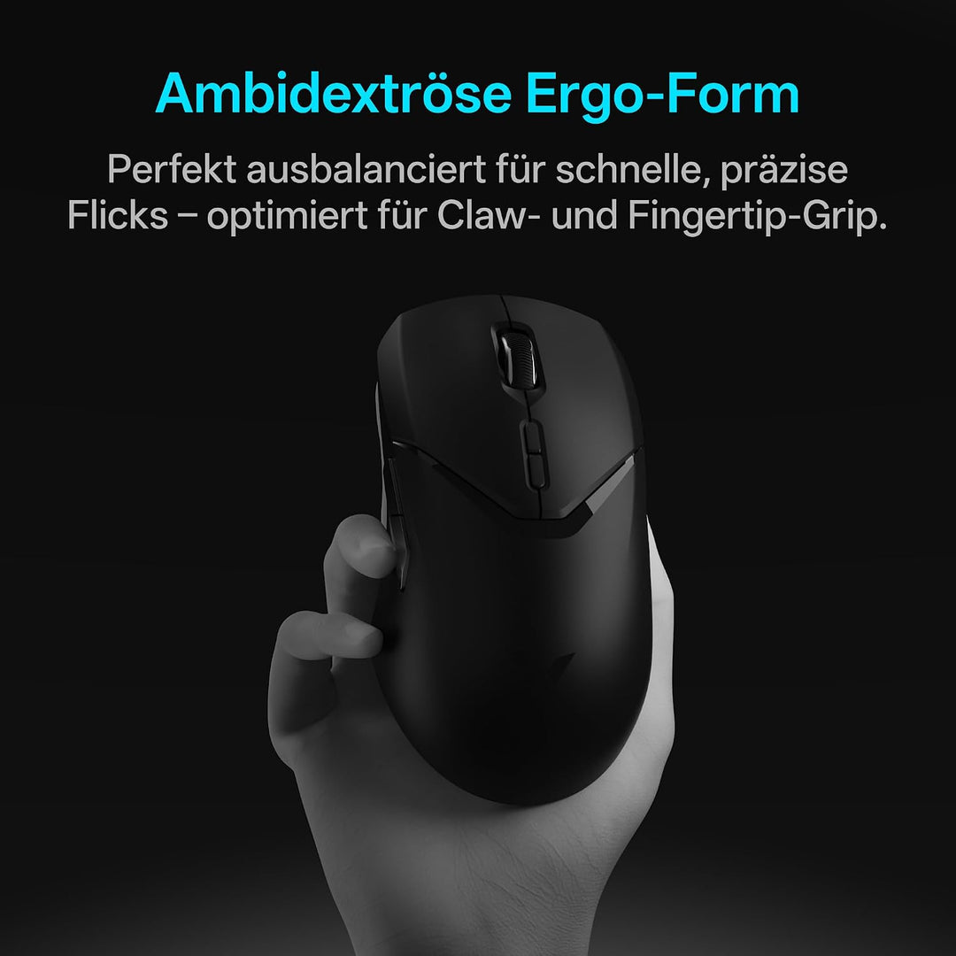 Rapoo VT9SE Plus Kabellose Gaming-Maus mit RGB Magnetische Ladestation VT9SE PLUS Schwarz, VT9SE PLU