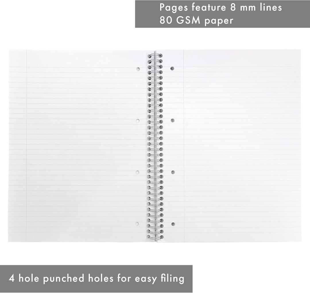 Pukka Jotta Spiralbuch (Format A4) Metallic, (Pack of 6), (Pack of 6)