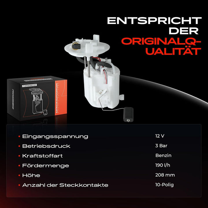 Frankberg Kraftstoffpumpe Benzinpumpe Kraftstoff-Fördereinheit Modul Satz