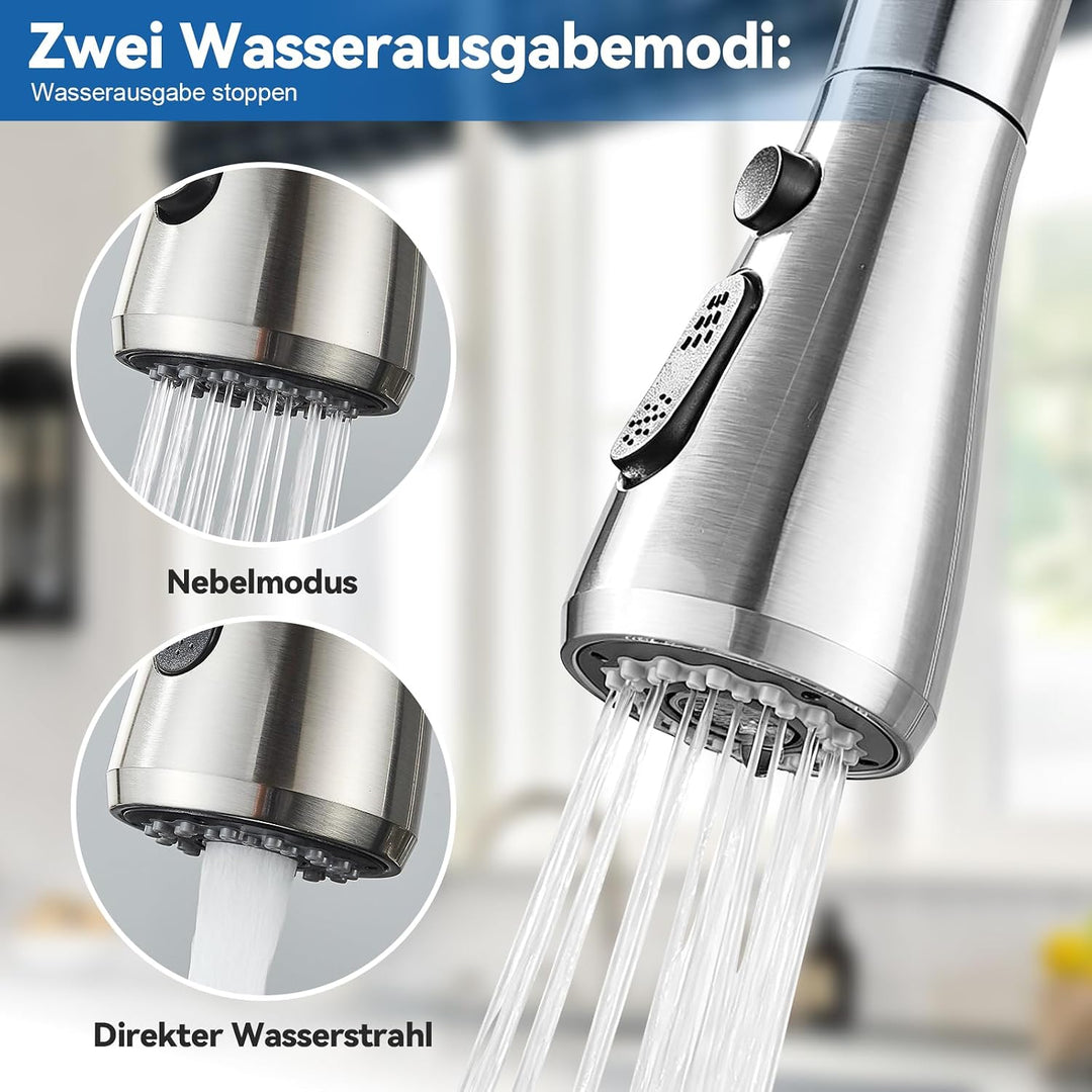Wasserhahn Küche Ausziehbar, Küchen Wasserhahn mit Ausziehbare Düse