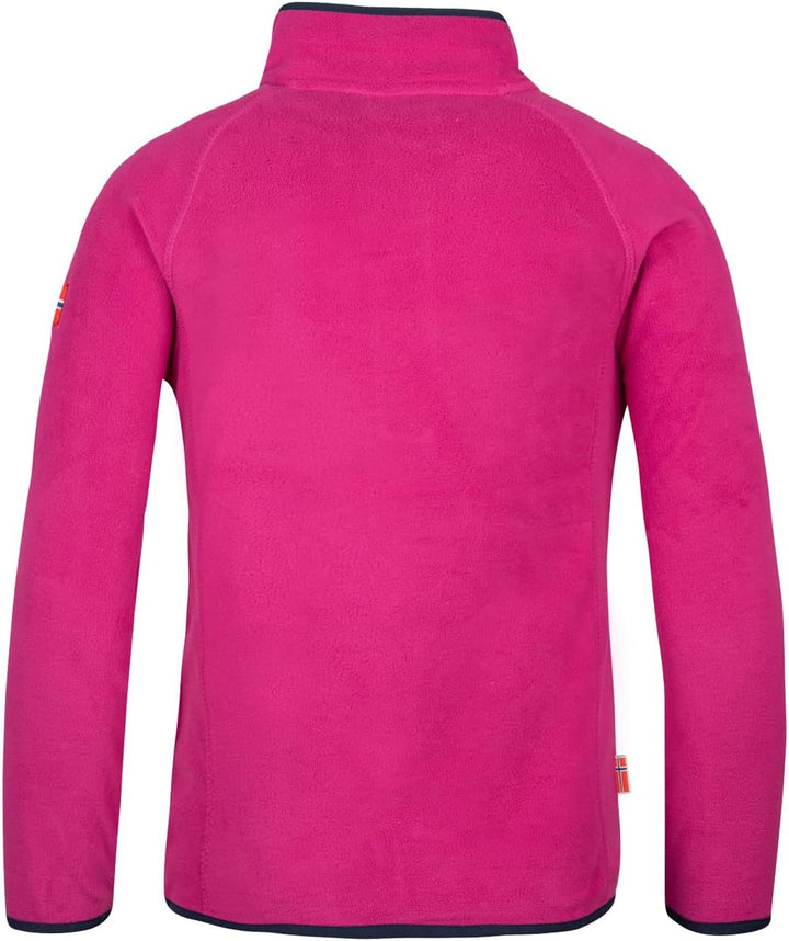 Trollkids Kinder Fleece-Pullover Nordland mit Reissverschluss 104 Feuerbeere/Marine, 104 Feuerbeere/