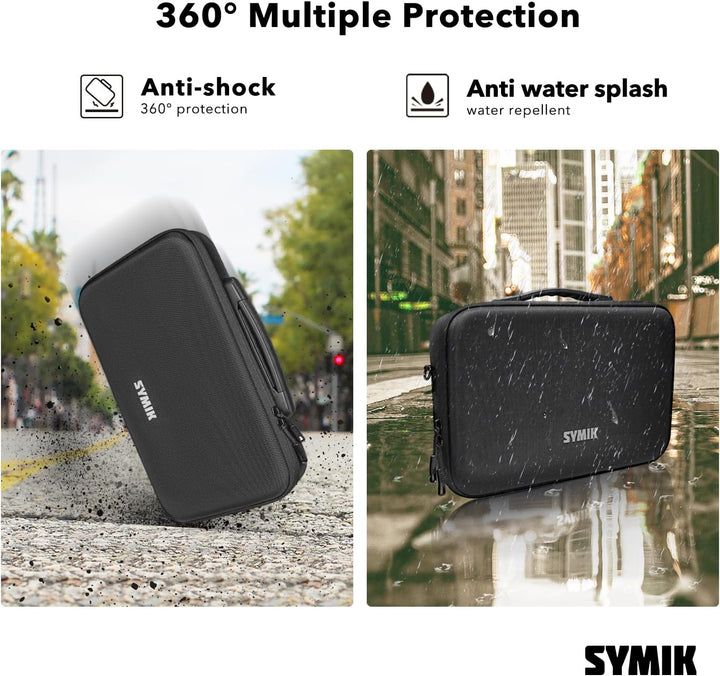 SYMIK Tasche für Insta 360 X4 Action-Kamera, Wasserdicht, Stossfest, Kompakt, Reisetasche mit Schult