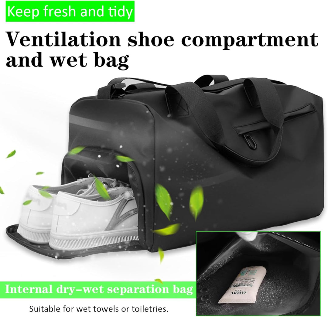 Sporttasche mit Schuhfach &amp; Nassfach, Wasserdicht Gym Tasche, Trainingstasche, Sporttasche Herren, G