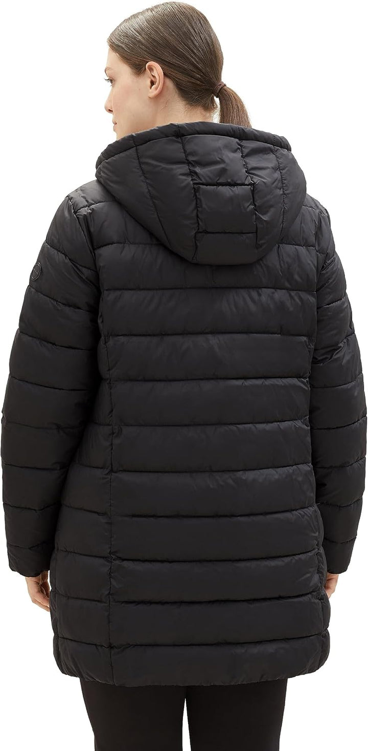 TOM TAILOR Damen 1038990 Lightweight Steppmantel (1er Pack) 44 14482 - Deep Black, 44 14482 - Deep B