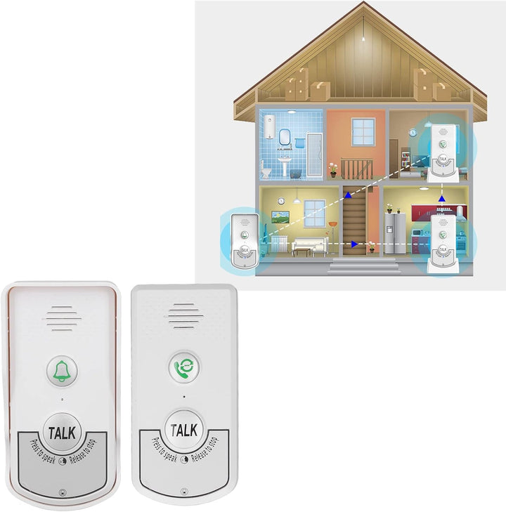 Drahtlose Intercom-Türklingel, 2-Wege-Gegensprechanlage, ABS-Material, 1000m Reichweite, Wasserdicht