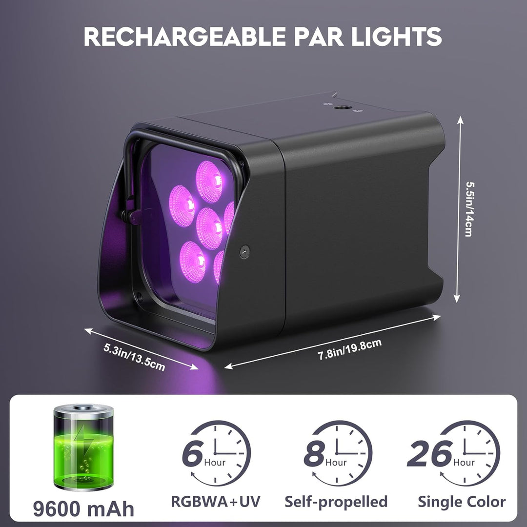 PUZILOZA 200W COB+RGB led par Scheinwerfer Strahler, 3PCS 1800K Goldene LED-Lampe dj licht mit 50.00