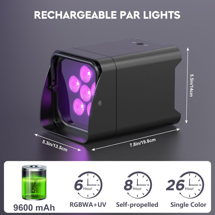 PUZILOZA 200W COB+RGB led par Scheinwerfer Strahler, 3PCS 1800K Goldene LED-Lampe dj licht mit 50.00