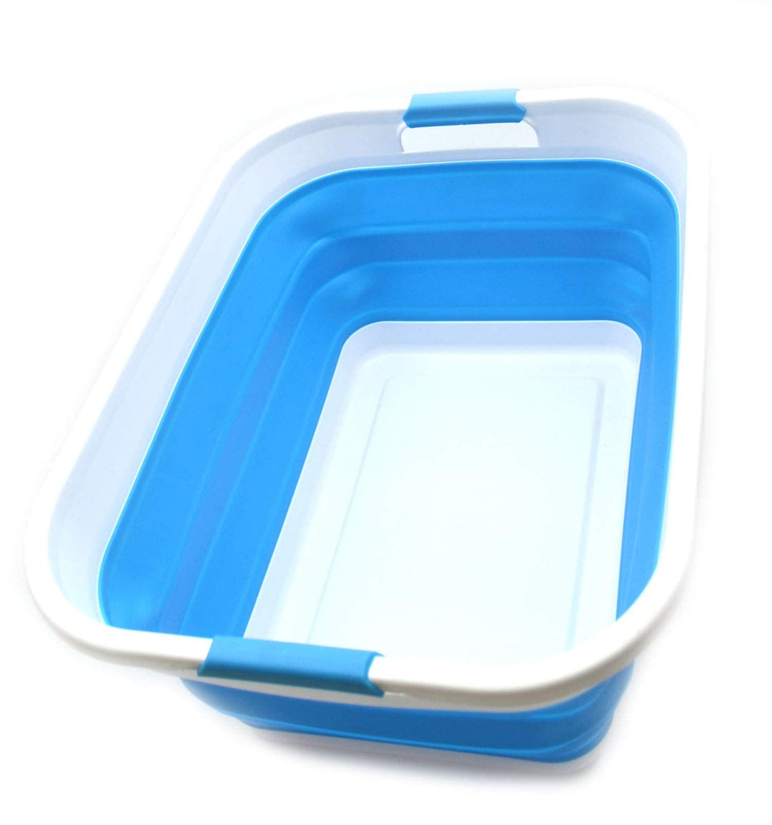 SAMMART 41L Collapsible Plastic Laundry Basket - Foldable Pop Up Storage Container/Organizer - Porta