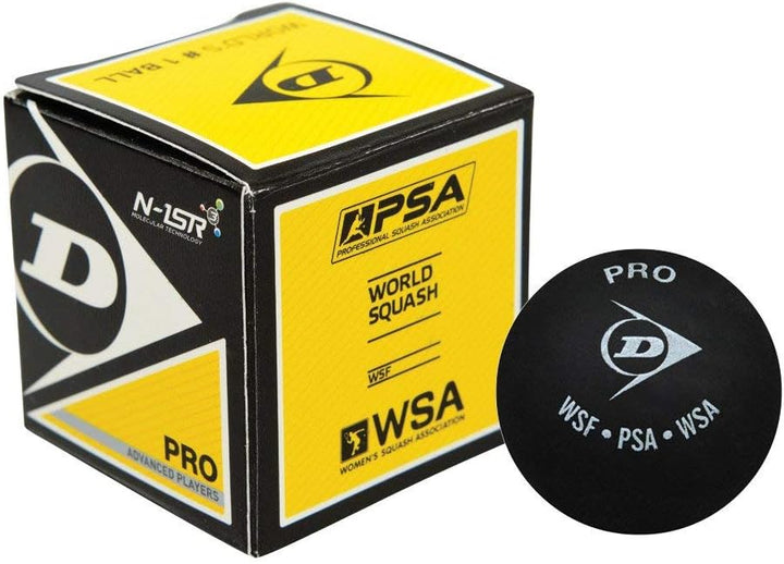 Dunlop Sports Xx Squashball – Pro Box Dozen Pack Schwarz/Doppelgelber Punkt, Dozen Pack Schwarz/Dopp