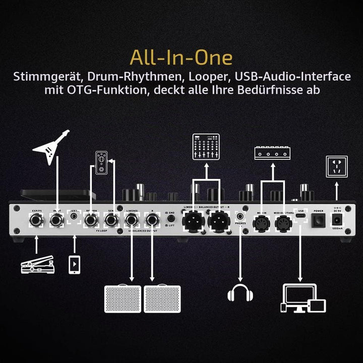 Valeton Gitarren Bass Effektpedal Multi-Effekte Prozessor Gitarren Bass Amp Modeling IR Cabinets Sim