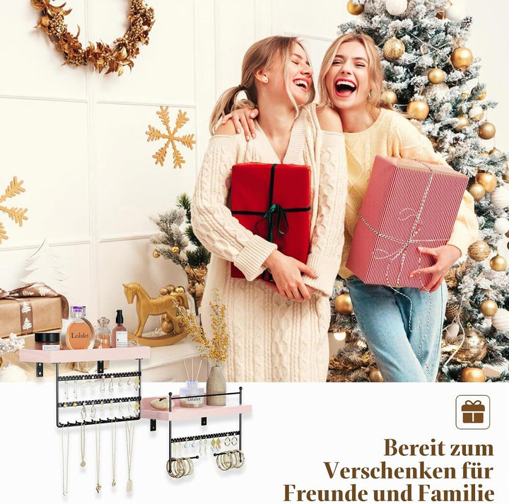 Lolalet 2 Stück hängend Schmuck Organizer Kettenaufhänger Wand Schmuckhalter, Wandmontierte Schmucka