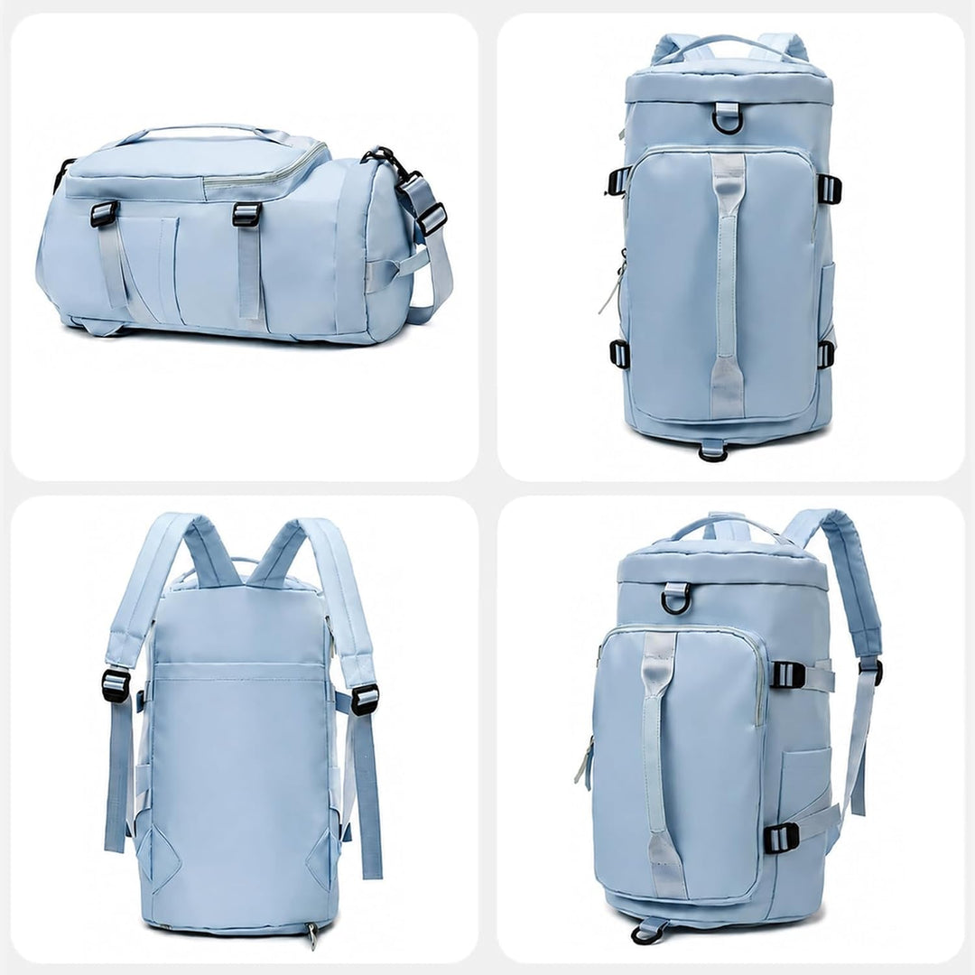 Sporttasche mit Rucksackfunktion, Reisetasche Gross für Damen und Herren, Weekender mit Schuhfach, S