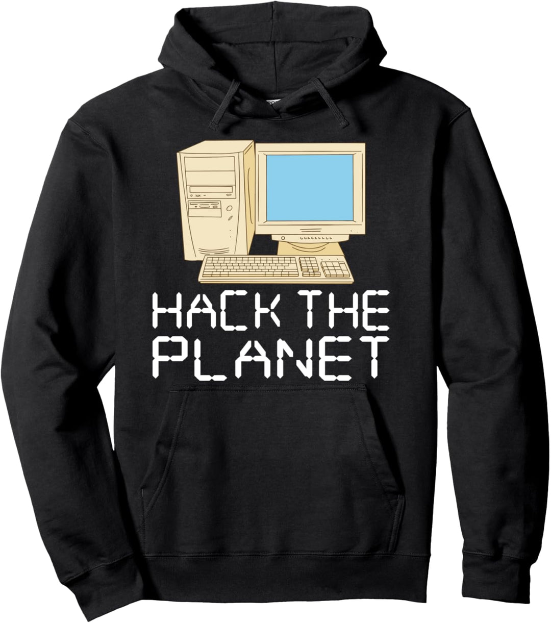 Hacke den Planeten Coding Programmierer Softwareentwickler Hacker Pullover Hoodie