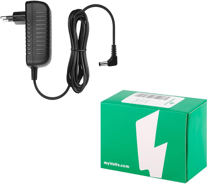 MyVolts 12V EU-Netzteil kompatibel mit Tascam 414 MKI Portastudio - mit Verlängerungskabel und Inlin