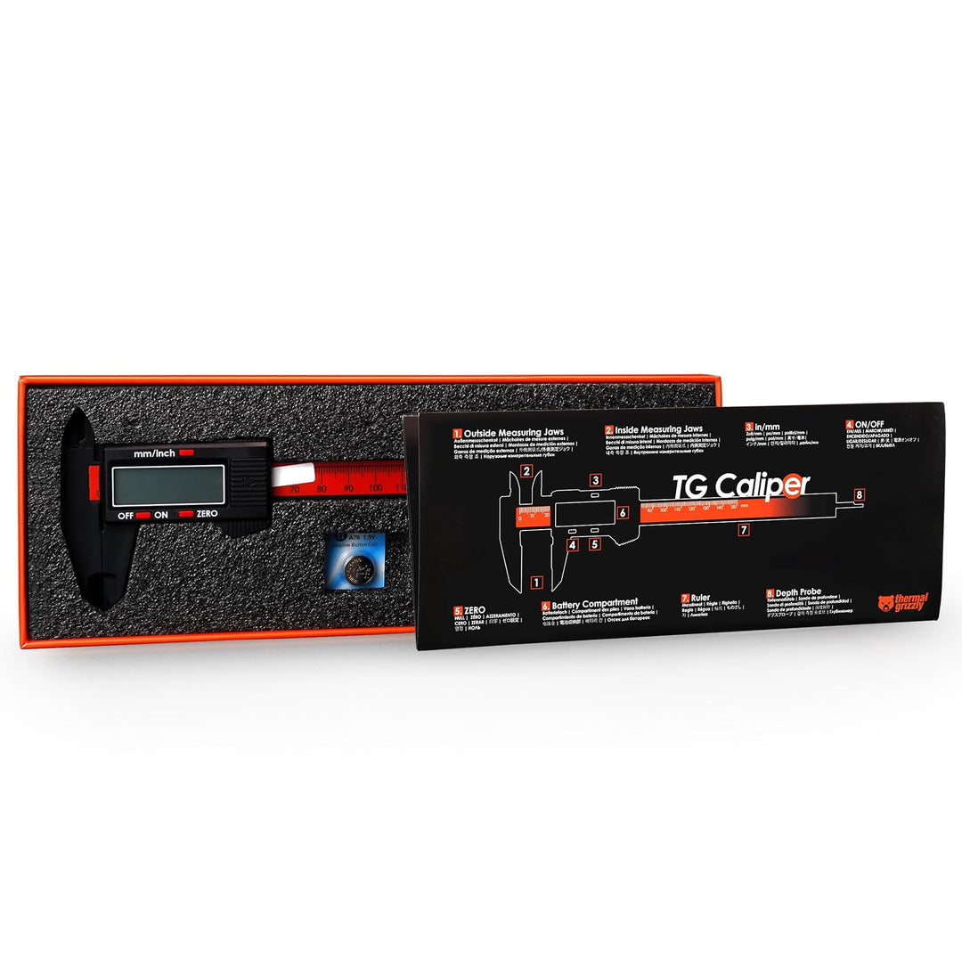 Thermal Grizzly - TG Caliper - Digitaler Messschieber - 150mm - Ablesung 0,1 mm/Genauigkeit ±0,2 mm