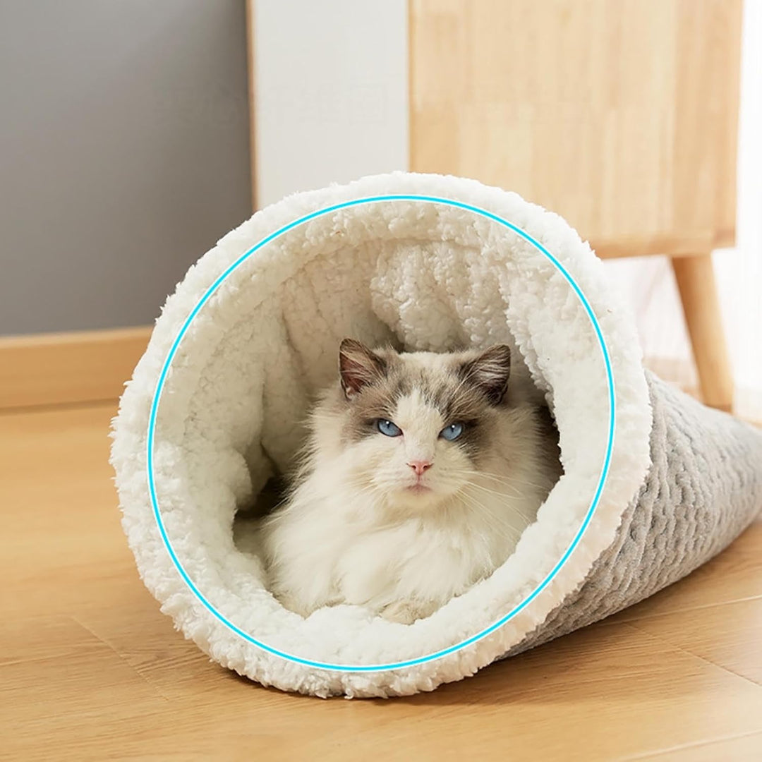 Katzenschlafsack, Plüsch Katzen-Schlafsack, Selbstwärmender katzenbett für Haustiere, Haustier-Bettm