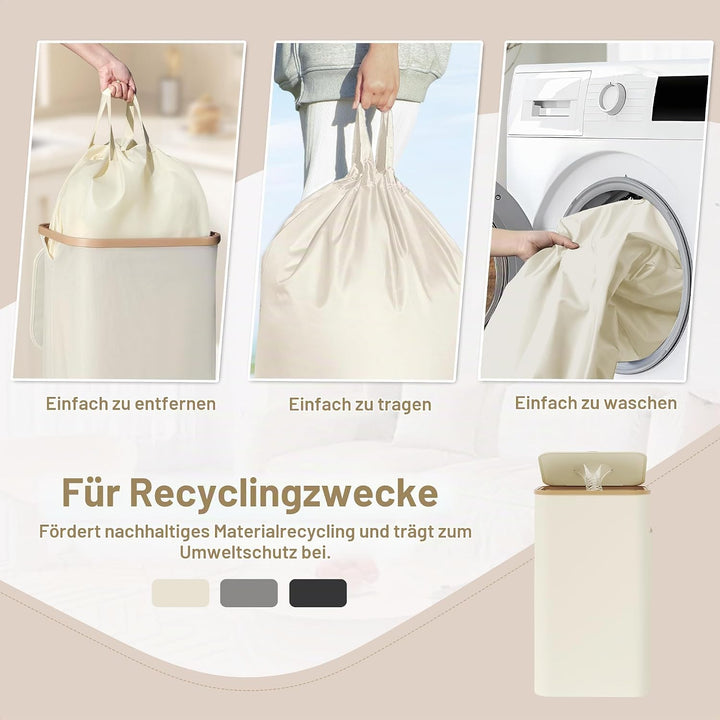 YOUDENOVA 100L Pfandflaschen Sammelbehälter mit Deckel &amp; Geruchsdicht, Mülleimer Küche, Flaschensamm