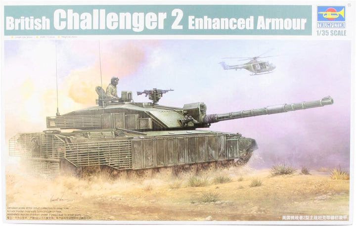 Trumpeter 01522 Modellbausatz British Challenger2 with Anti-Heat Fence