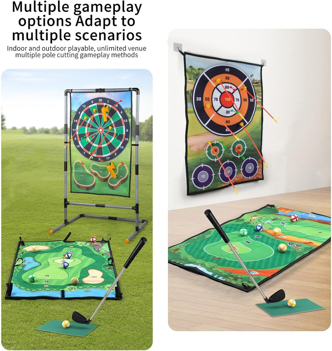 Chip-and-Stick-Golfspiel, Golf-Dart-Chipping-Spiel | Doppelseitige Übungsmatte Golf-Chipping-Spiel -