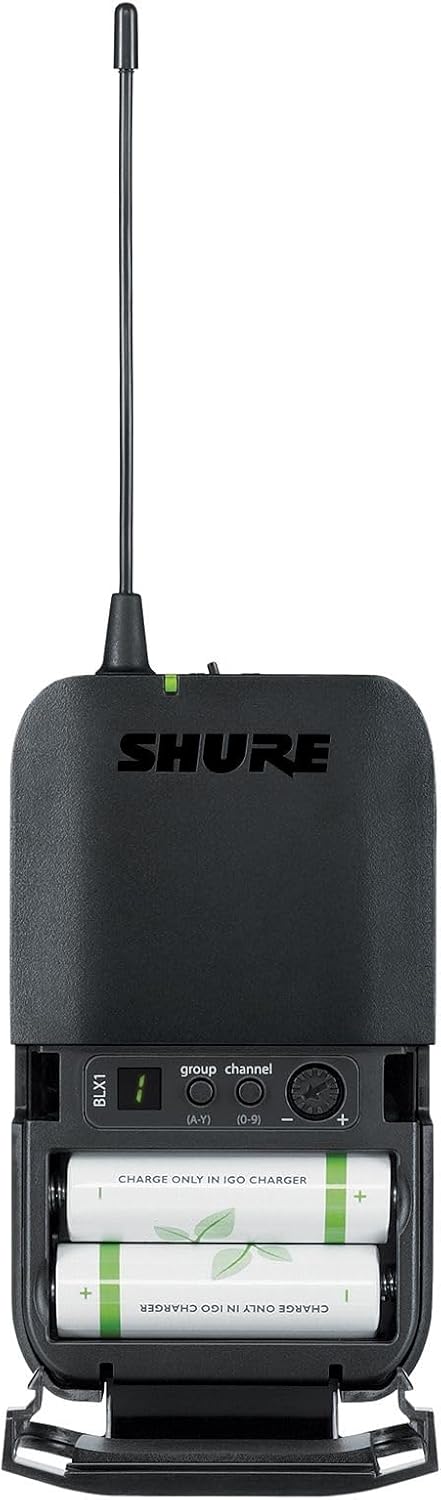Shure BLX14 UHF Wireless System für Gitarre und Bass - 14 Stunden Batterielaufzeit, 100m Reichweite
