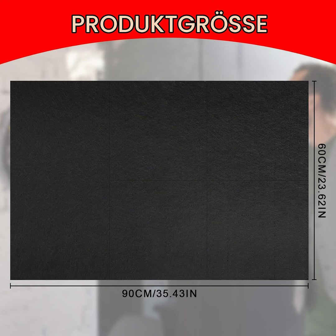 Dartscheibe Wandschutz Schwarz 600×900×12mm – Dart Surround Schutzmatte, Selbstklebende Dartscheiben