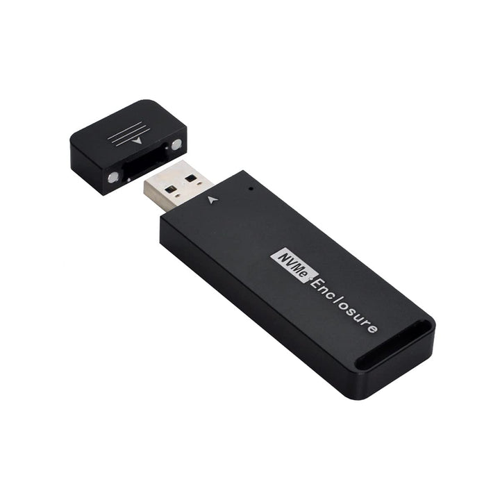 NFHK USB 3.1 Gen2 10Gbps to NVME PCI-E M-Key Solid State Drive External Enclosure 2230/2242mm Black