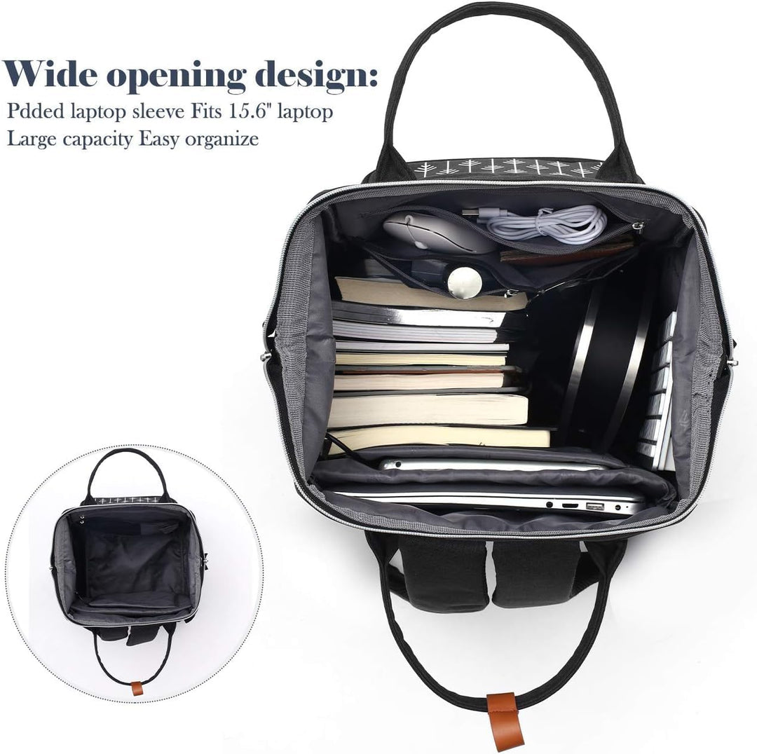 Rucksack Damen, Schulrucksack Mädchen Teenager15.6 Zoll Laptoprucksack mit Anti-Diebstahl, Arbeitsru
