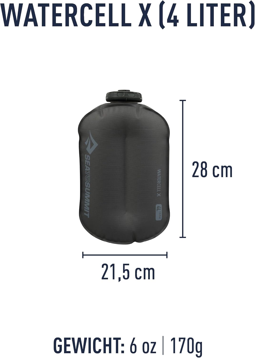 SEATO SUMMIT Depósito agua WATERCELL X 4L Einheitsgrösse Blau (Keine Farbe), Einheitsgrösse Blau (Ke
