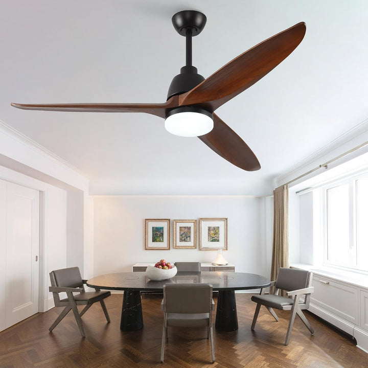 Deckenventilator 56 Zoll 3 Holzflügel 3CCT dimmbar 6 Stufen reversibel