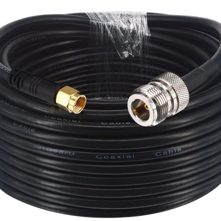 Boobrie RP-SMA Kabel Stecker auf N Buchse 15M Koaxialkabel RG58/U Antennenkabel Helium Stecker N Buc