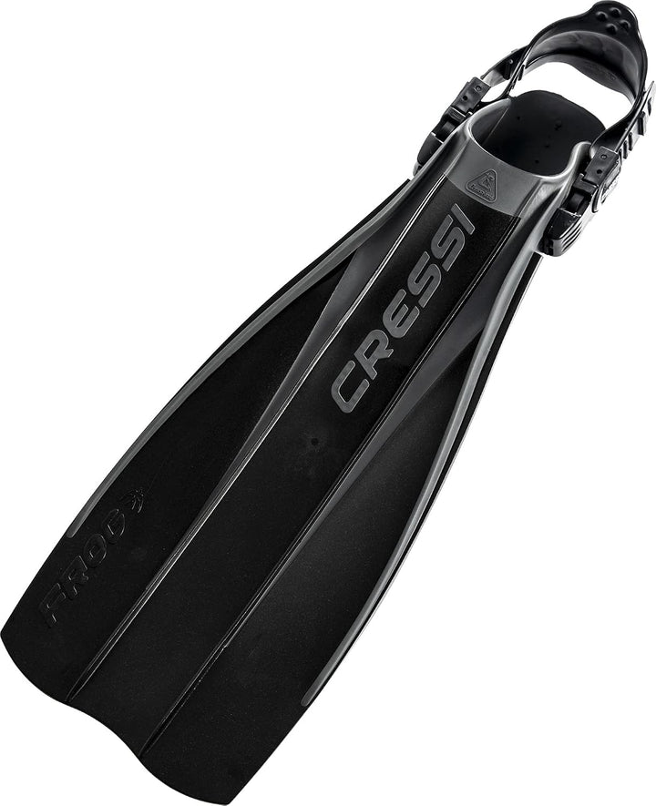 Cressi Geräteflossen Tauchen Frog Made in Italy Verstellbare Flossen S/M Schwarz, S/M Schwarz