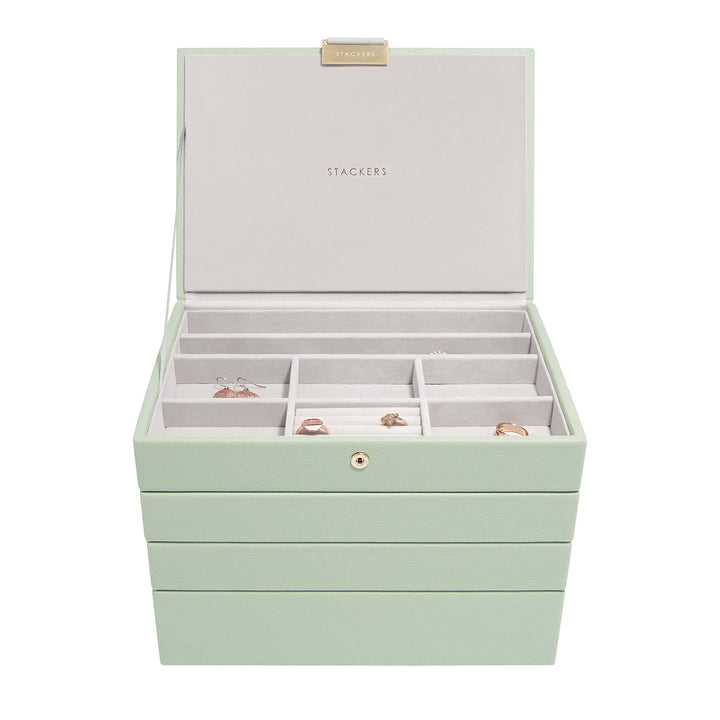 Stackers Grün Klassisch Schmuckschatulle -4 Sage Green, Sage Green