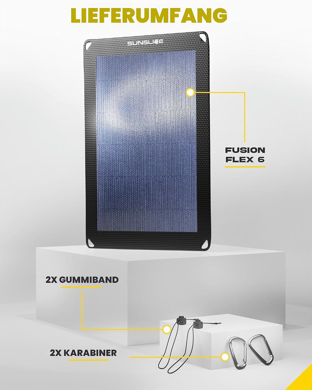 Sunslice Solar Charger wasserdicht, faltbares Solarmodul, Solaranlage Camping, Solar Charger Outdoor