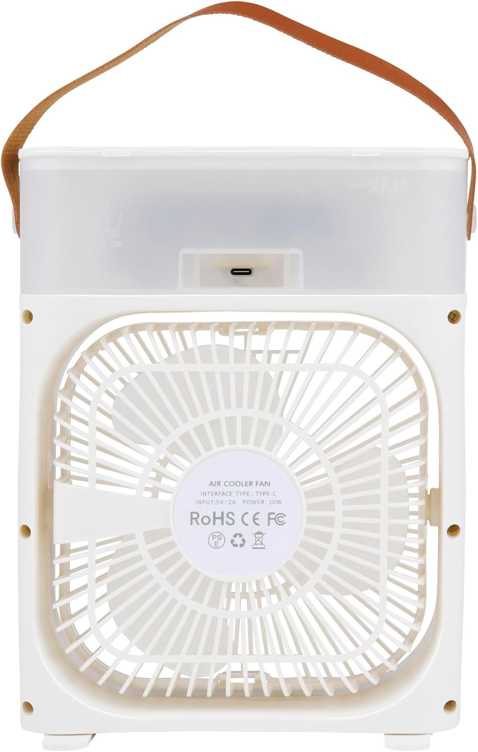 HAC24 Tischventilator mit Sprühnebel LED 7 Farben USB-C und Timer 450 ml Wassertank Ventilator