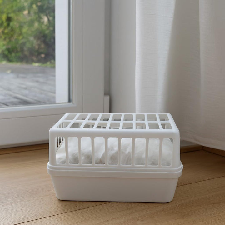 3x XXL Luftentfeuchter Box weiss leer – 2L Kapazität für 1,2kg Granulat – Stromloser Schimmelschutz
