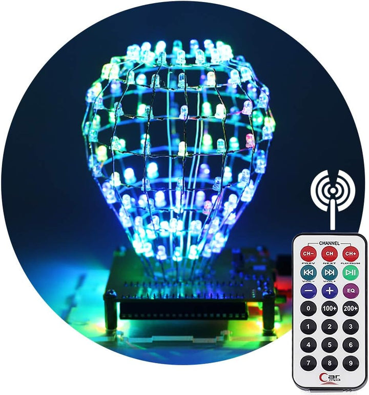 PEMENOL 9x9x14 LED Cubic Ball Löt Bausatz, Elektronik Bausatz 3mm RGB LED-Lichtwürfel Cubic Ball Kre