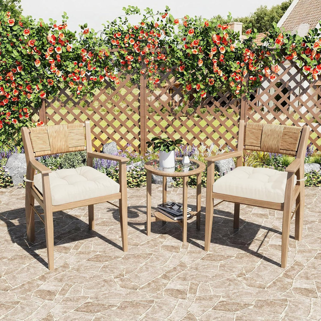 Outdoor Sitzkissen 45x45x8 cm, 2er Set, UV-beständig, Beige Beige 45 x 45 x 8 cm, Beige 45 x 45 x 8