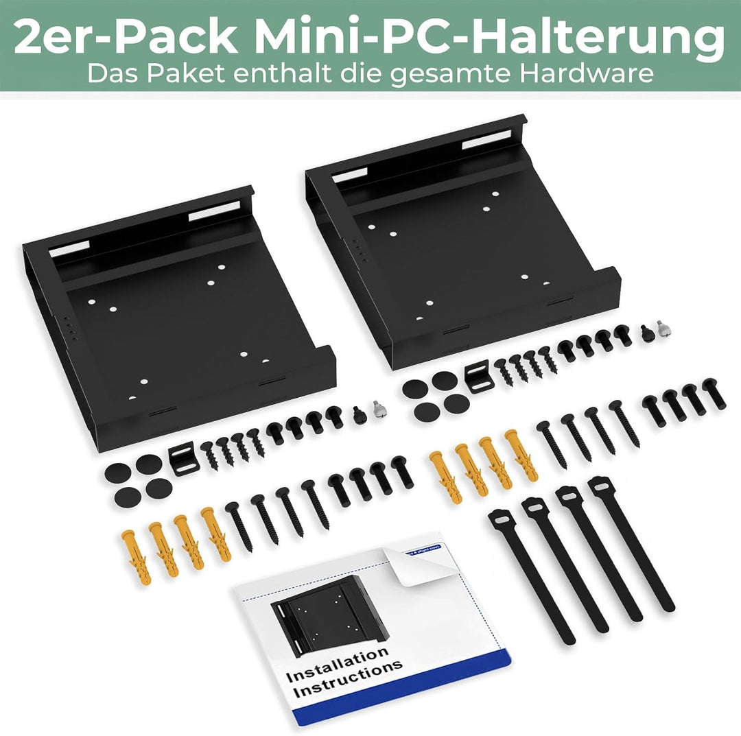 2-Packung Mini PC Halterung für HP Desktop Mini PC VESA Wand Unter Schreibtisch Halterung für HP Eli