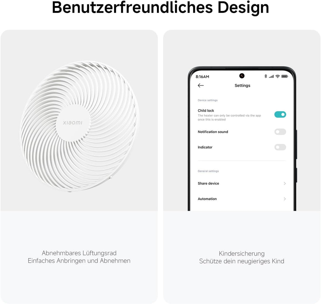 XIAOMI Smart Standing Air Circulation Fan - Standventilator mit 1440m³/h und 3D-Luftverteilung, 2-in