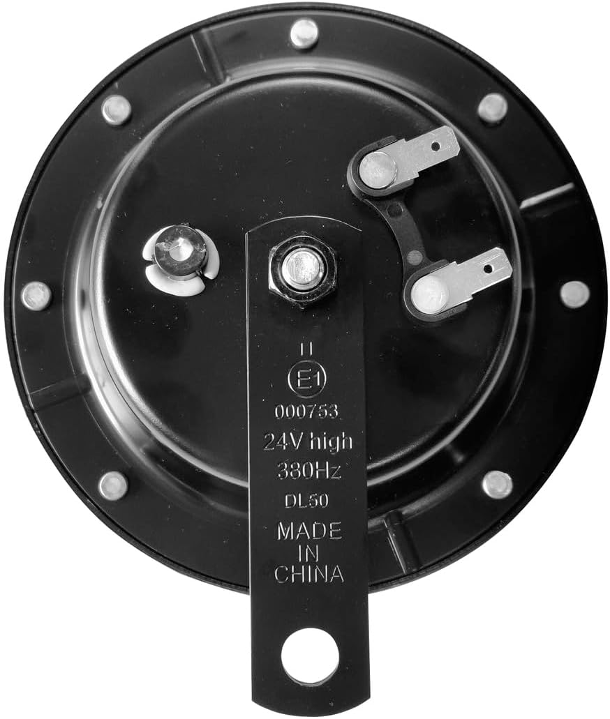 HELLA Horn - HELLA HEAVY DUTY HORN DL50 - 12V - 114dB(A) - Frequenzbereich: 380Hz - Hochton/Tiefton